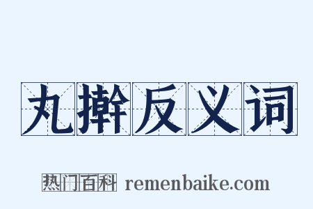 丸擀反义词是什么意思的图片